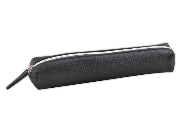 1 Trousse ronde simili cuir 20X3 cm noir