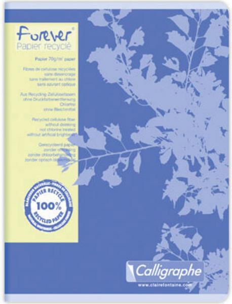 1 Cahier piqué recyclé 17x22cm, 70g, Seyes, 96 pages