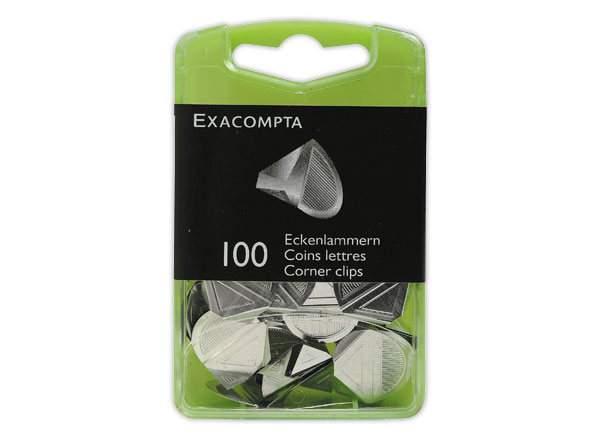 1 Boite de 100 Coins de lettres en aluminium- couleur argent
