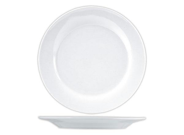 1 Carton de 6 Assiettes plates en porcelaine ø 19,5 cm