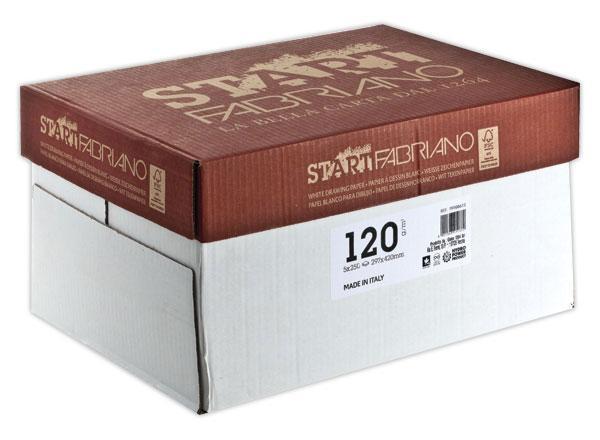 1 Pack de 250 Feuilles de papier dessin blanc format 29,7 x 42 cm - 120 g