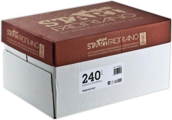 1 Pack de 125 Feuilles de papier dessin blanc format 29,7 x 42 cm - 240 g