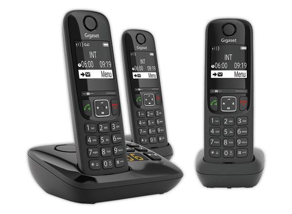 1 Lot de 3 Trio téléphones sans fil Gigaset AS690A avec répondeur