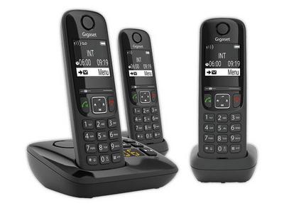 1 Lot de 3 Trio téléphones sans fil Gigaset AS690A avec répondeur