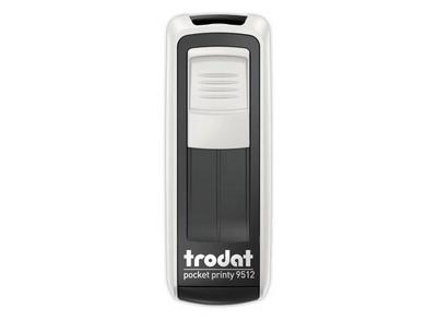 1 Timbre mobile perso.Printy 9512-Boîtier blanc-E.noire-47X18mm-5 lign.m