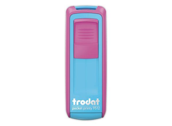 1 Timbre mobile perso.Printy 9512-Boîtier Ro/Tu-E.noire-47X18mm-5 lign.m