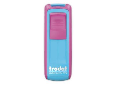 1 Timbre mobile perso.Printy 9512-Boîtier Ro/Tu-E.noire-47X18mm-5 lign.m