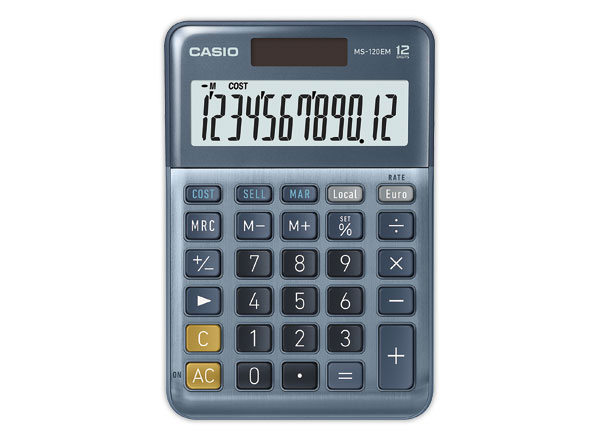 1 Calculatrice Casio MS120EM solaire 12 chiffres