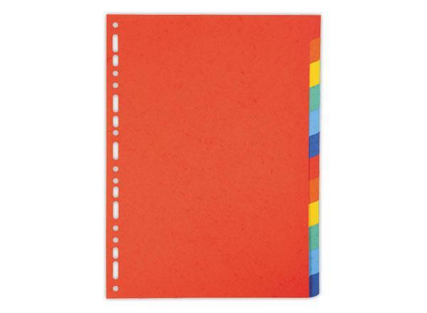 1 Jeu d'intercalaires Exacompta carte recyclée 3/10è pour A4 - 12touches