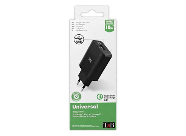 1 Chargeur secteur USB QC 3.0