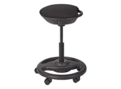 1 Tabouret ergonomique à bascule noir avec roulettes