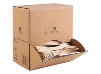 1 Boite de 300 Fourchettes en bois ciré.