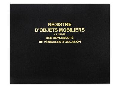 1 Registre d'objets mobiliers garagistes/véhicules d'occasion 100 pages