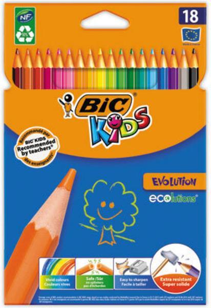 1 Etui de 18 Crayons de couleur Bic