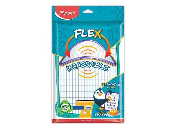1 Ardoise incassable effaçable à sec 100% recyclée + 1 brosse + 1 feutre