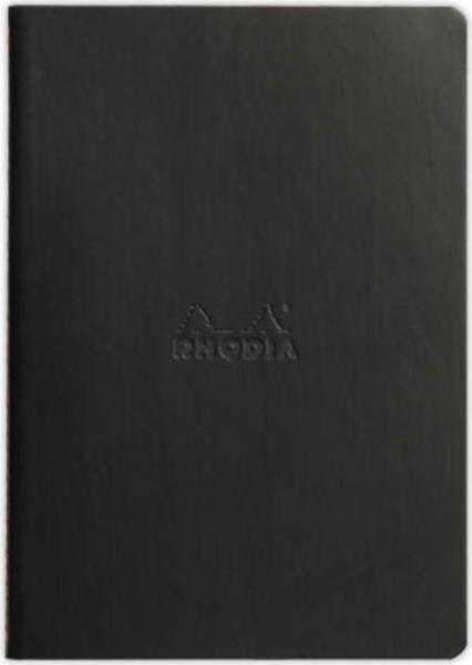 1 Carnet piqué Rhodiarama A5 64 pages, ligné, couverture souple noire