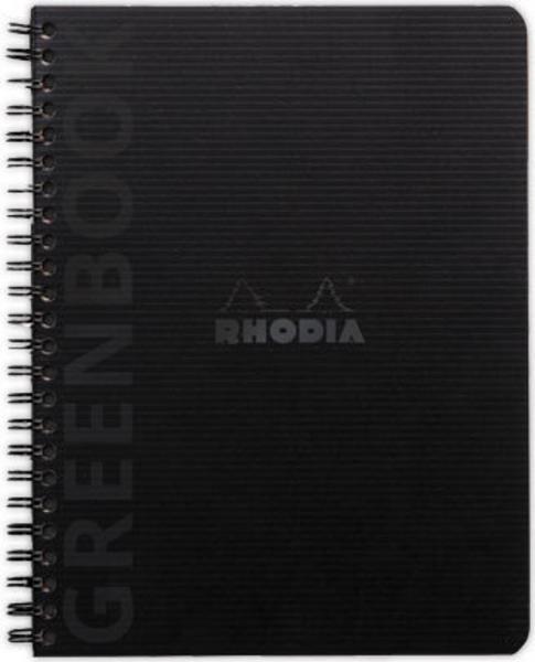 1 Cahier Rhodia polypropylène recyclé 160 pages A5+ Ligné. Noir