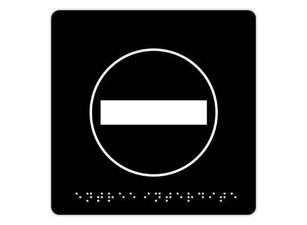 1 Plaque de signalisation "Entrée interdite" en Braille  PAVO