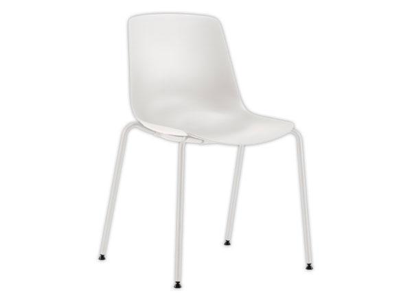 1 chaise polypro blanche 4 pieds blanc