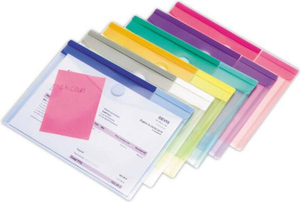 1 Lot de 6 pochettes polypropylène recyclé A5 - Assortis