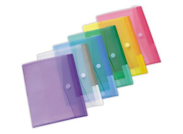 1 Lot de 12 pochettes polypropylène recyclé A4 - Assorties