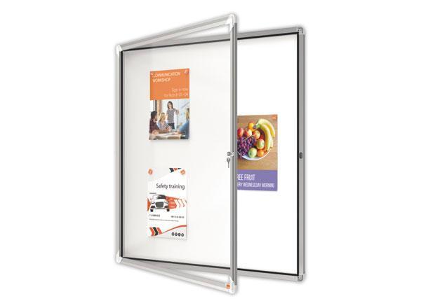 1 Vitrine d'extérieur 4xA4 PREMIUM PLUS Nobo magnétique -  Blanc