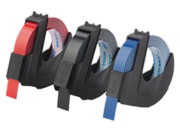 1 Blister de 3 Rubans de marquage 3D Dymo® 9 mm x 3 m   assortis brillant