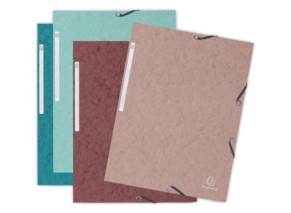 1 Lot de 4 Chemises élastiques 3 rabats Skandi coloris assortis Exacompta