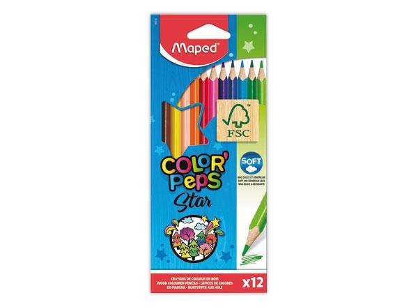 1 Etui de 12 Crayons de couleur en bois