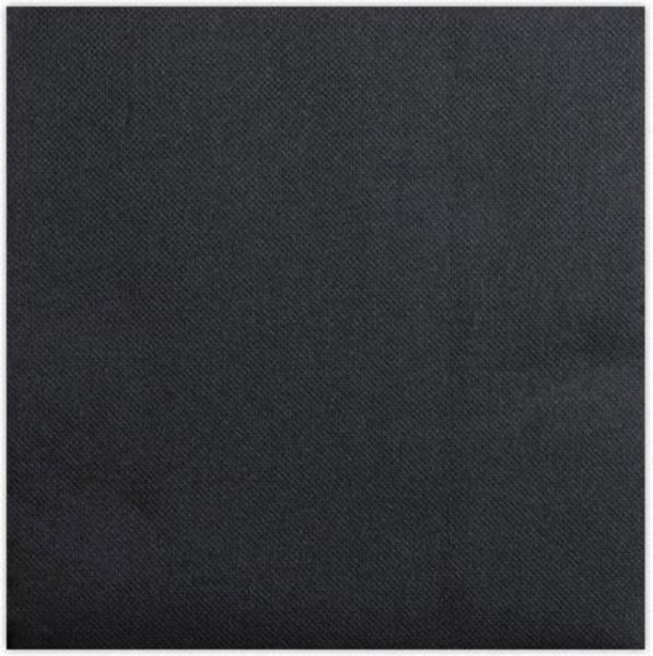 1 Lot de 40 Serviettes 2 plis 38x38 cm - Noir - Pro  Nappe