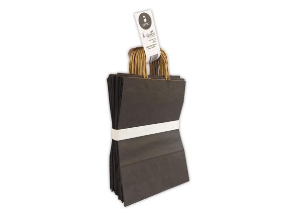 1 Lot de 25 Sacs kraft poignées torsadées L 22 x P10 x H 33 cm -  Naturel