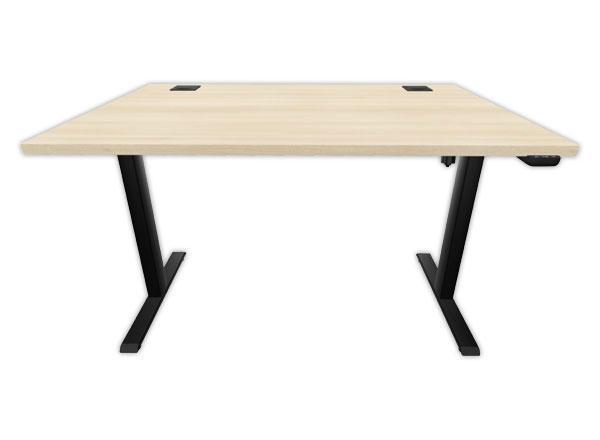 1 BUREAU ECO ELECTRIQUE ACACIA/NOIR MONTE 120X60 CM