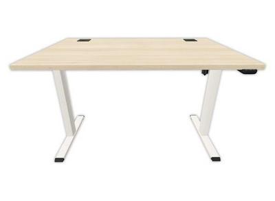 1 BUREAU ECO ELECTRIQUE ACACIA/BLANC MONTÉ 120X60 CM