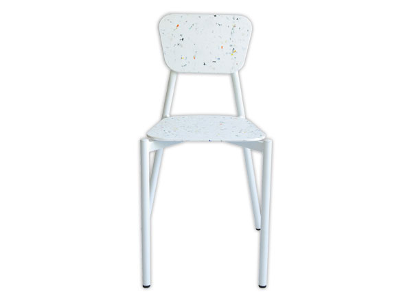 1 Chaise 4 pieds recyclée MAHAUT décor FLOREAL montée