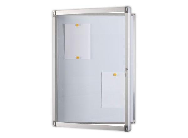 1 Vitrine d'extérieur aluminium anodisé 6x A4 verre sécurité