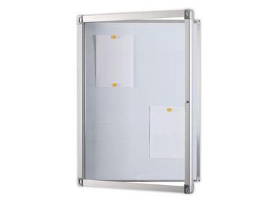 1 Vitrine d'extérieur aluminium anodisé 6x A4 verre sécurité