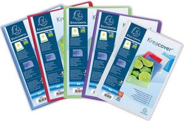 1 Lot de 5 Protège-documents personnalisables Kreacover - 20 poches - Assortis