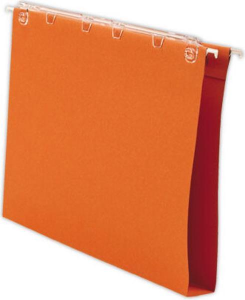 1 Boite de 25 Dossiers suspendus tiroirs Kraft recyclé - orange - Fond 30 mm