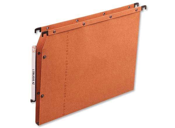 1 Boite de 25 Dossiers suspendus armoires L'OBLIQUE AZV kraft - orange - Fond 15 mm