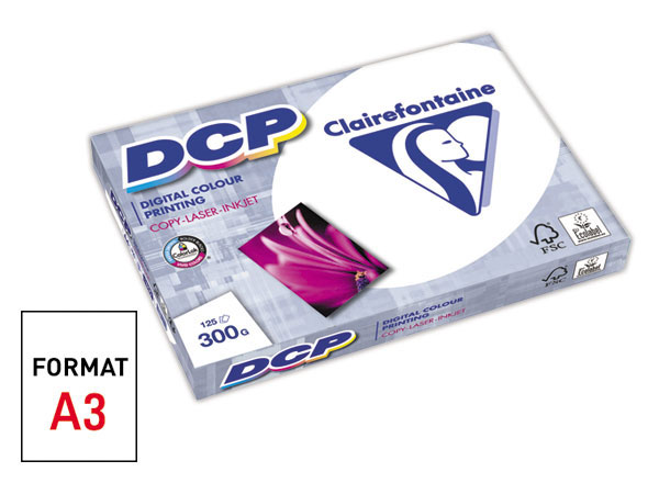 1 Ramette de 125 feuilles papier blanc laser CLAIREFONTAINE DCP A3 300g
