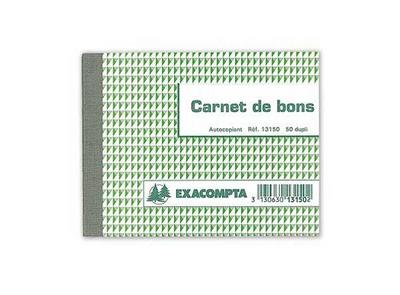 1 Manifold autocopiant imprimé Bon pour - Foliotage 50/2