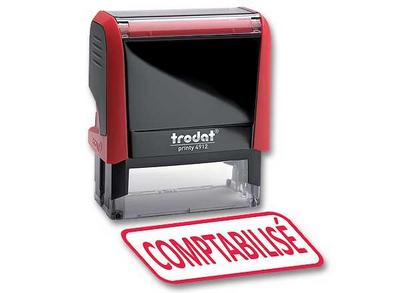1 Timbre à formule commerciale  X-Print "Comptabilisé" - rouge