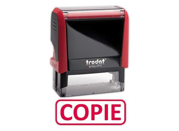 1 Timbre à formule commerciale  X-Print "Copie" - Rouge