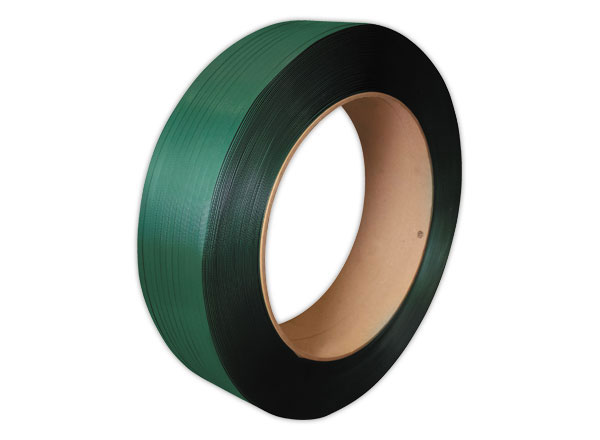 1 Feuillard machine, grené, vert, polyester, 12mm x 3000m