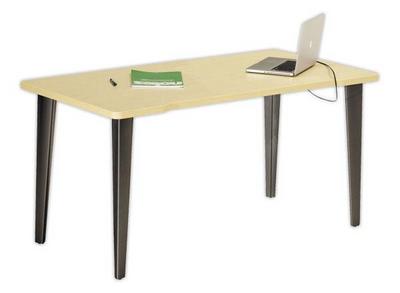 1 Bureau BORDEAUX 140 x 80 chêne clair -pieds anthracite