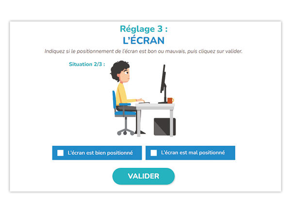 1 E-Learning gestes et postures travail sur écran (30 min) Neo Forma