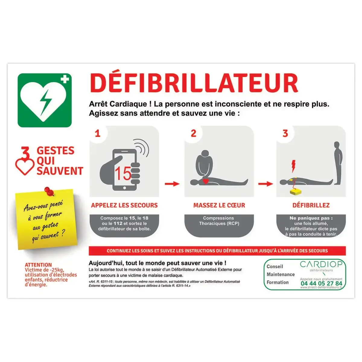1 Pack défibrillateur Fred PA-1 intérieur