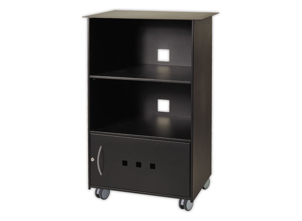 1 Meuble de rangement 1 porte en métal noir