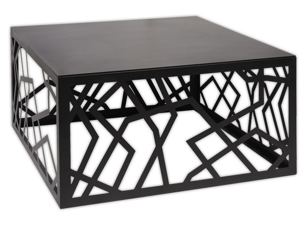 1 Table basse métal ajourée noir