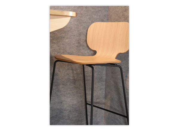 1 Tabouret pour cabine acoustique 1 personne hêtre